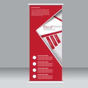 Roll up banner stand template. Abstract background for design Stock Illustration