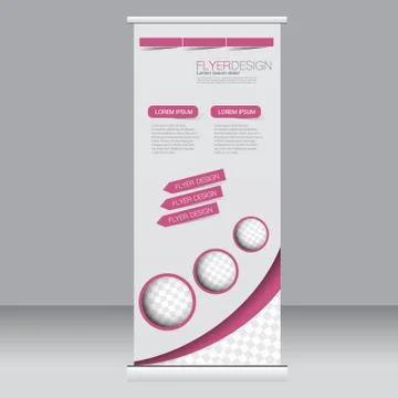 Roll up banner stand template. Abstract background for design Stock Illustration