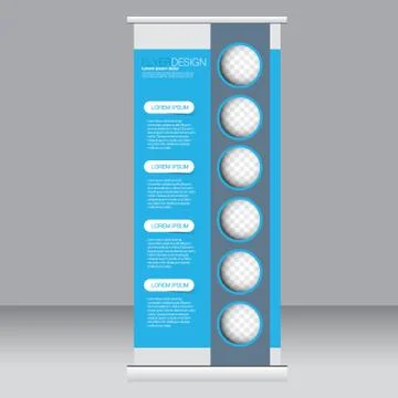 Roll up banner stand template. Abstract background for design Stock Illustration