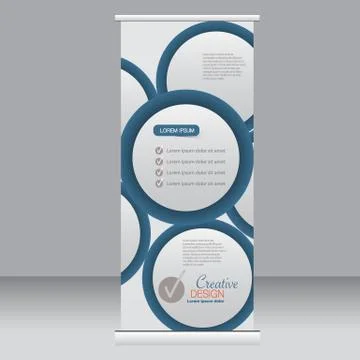 Roll up banner stand template. Abstract background for design Stock Illustration
