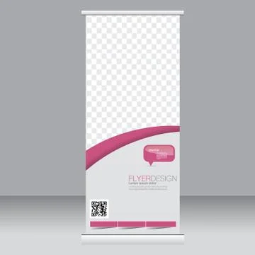 Roll up banner stand template. Abstract background for design Stock Illustration