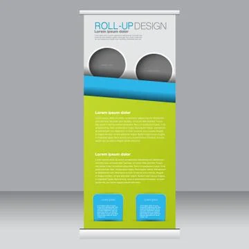 Roll up banner stand template. Abstract background for design Stock Illustration