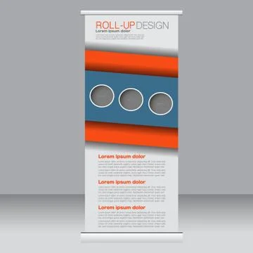 Roll up banner stand template. Abstract background for design Stock Illustration