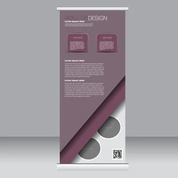 Roll up banner stand template. Abstract background for design Stock Illustration