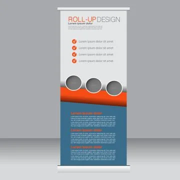 Roll up banner stand template. Abstract background for design Illustrazione stock