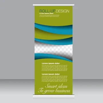 Roll up banner stand template. Abstract background for design Stock Illustration