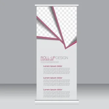 Roll up banner stand template. Abstract background for design Stock Illustration