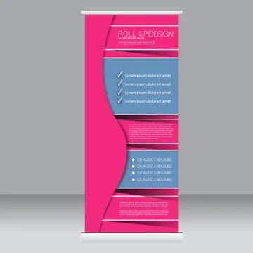 Roll up banner stand template. Abstract background for design Stock Illustration