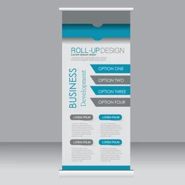 Roll up banner stand template. Abstract background for design Stock Illustration