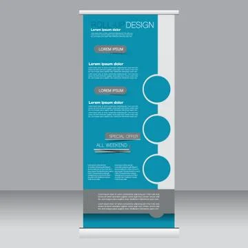 Roll up banner stand template. Abstract background for design Stock Illustration