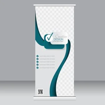 Roll up banner stand template. Stock Illustration