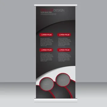 Roll up banner stand template. Stock Illustration