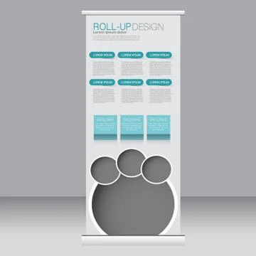 Roll up banner stand template. Stock Illustration