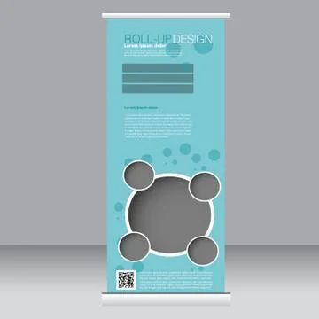 Roll up banner stand template. Stock Illustration