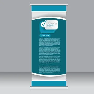 Roll up banner stand template. Stock Illustration