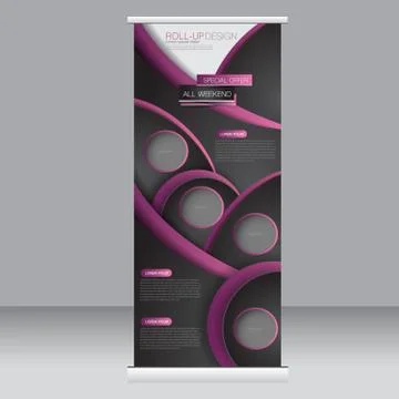 Roll up banner stand template. Stock Illustration