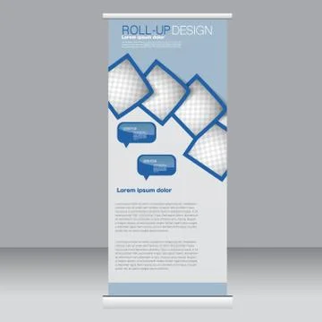 Roll up banner stand template. Stock Illustration