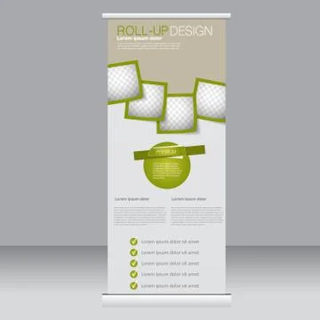 Roll up banner stand template. Stock Illustration