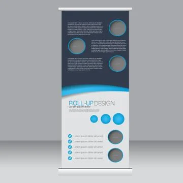 Roll up banner stand template. Stock Illustration