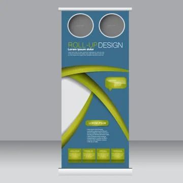 Roll up banner stand template. Stock Illustration