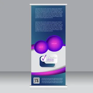Roll up banner stand template. Stock Illustration