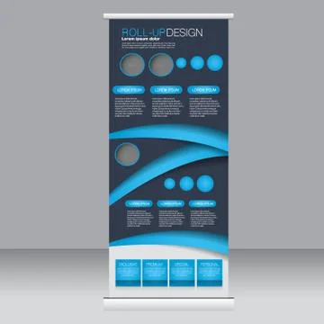 Roll up banner stand template. Stock Illustration