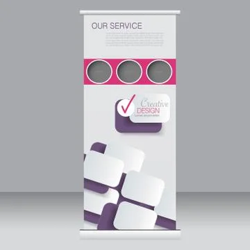 Roll up banner stand template. Stock Illustration