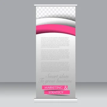 Roll up banner stand template. Stock Illustration