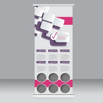 Roll up banner stand template. Stock Illustration