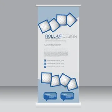 Roll up banner stand template. Stock Illustration