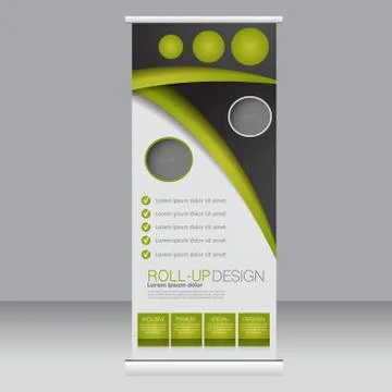Roll up banner stand template. Stock Illustration