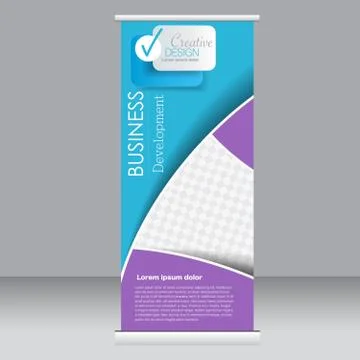 Roll up banner stand template. Stock Illustration