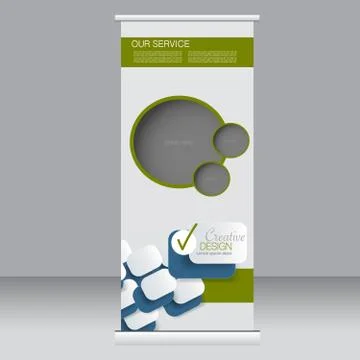Roll up banner stand template. Stock Illustration