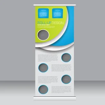 Roll up banner stand template. Stock Illustration