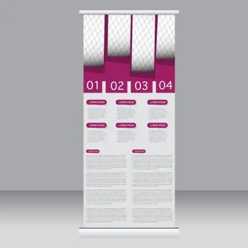 Roll up banner stand template. Stock Illustration