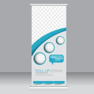 Roll up banner stand template. Stock Illustration