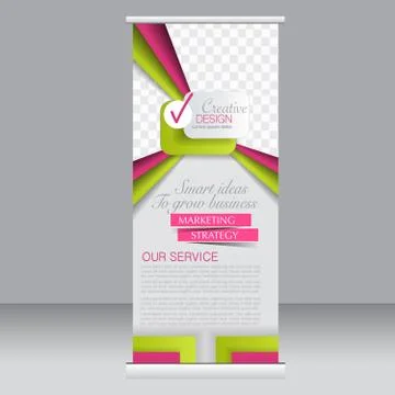 Roll up banner stand template. Stock Illustration