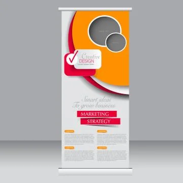 Roll up banner stand template. Stock Illustration