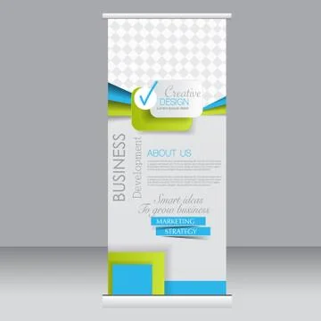 Roll up banner stand template. Stock Illustration