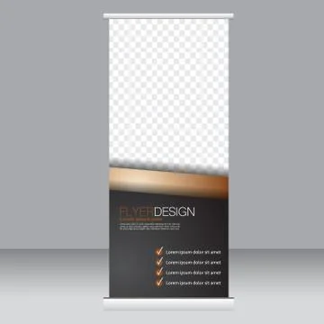 Roll up banner stand template. Stock Illustration