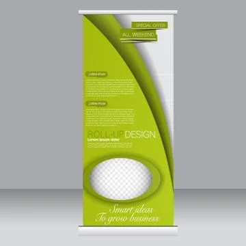 Roll up banner stand template. Stock Illustration