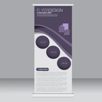 Roll up banner stand template. Stock Illustration