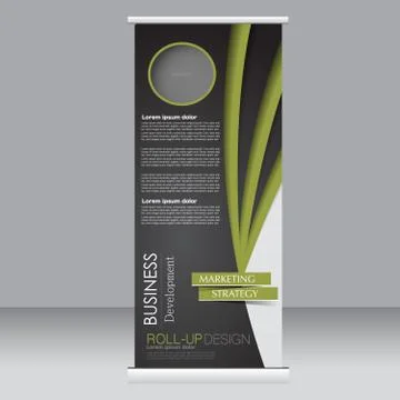 Roll up banner stand template. Stock Illustration