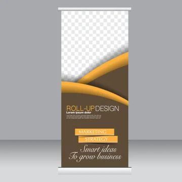 Roll up banner stand template. Stock Illustration