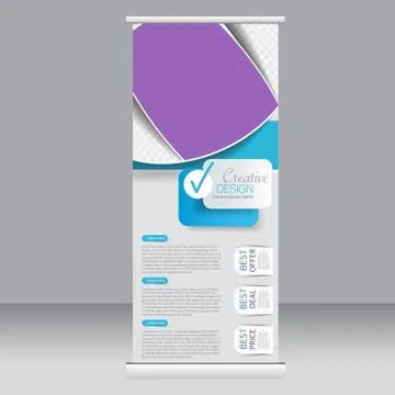 Roll up banner stand template. Stock Illustration