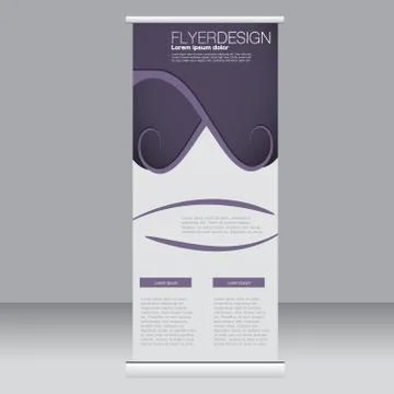 Roll up banner stand template. Stock Illustration