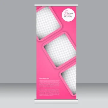 Roll up banner stand template. Stock Illustration