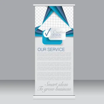 Roll up banner stand template. Stock Illustration