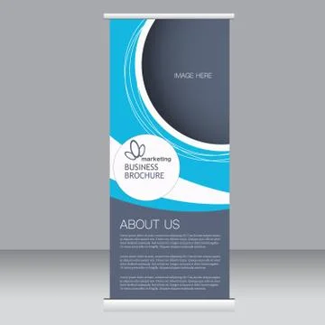 Roll up banner stand template. Stock Illustration