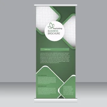 Roll up banner stand template. Stock Illustration